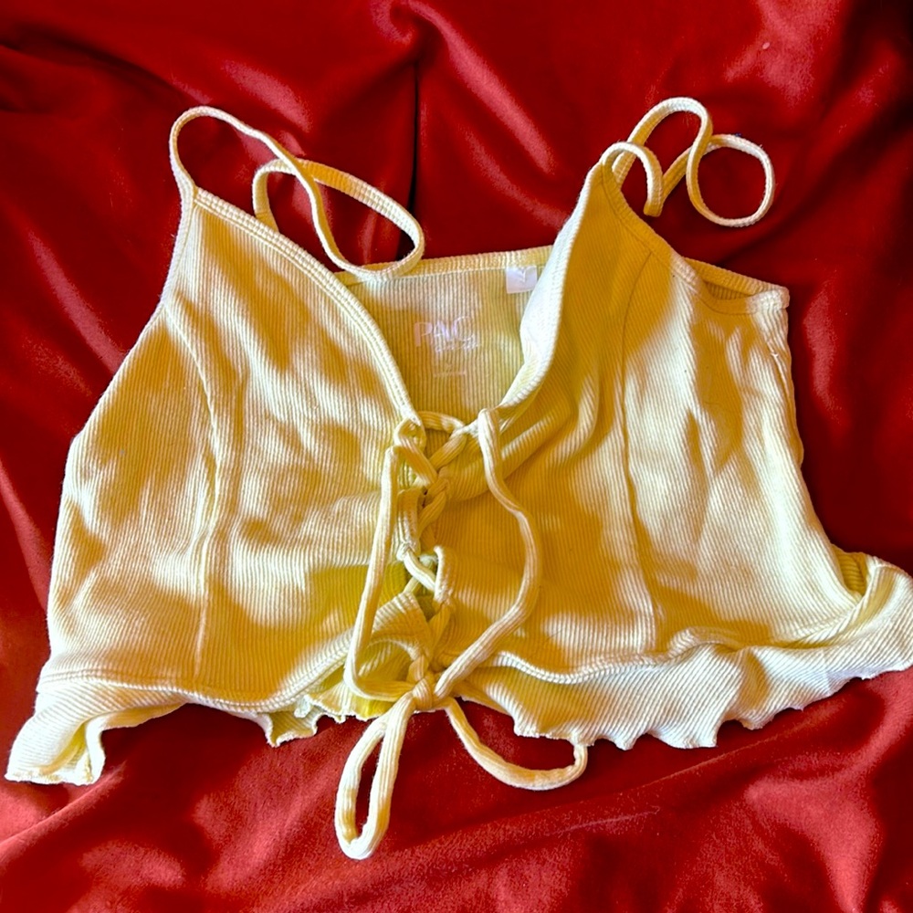 Yellow crop top